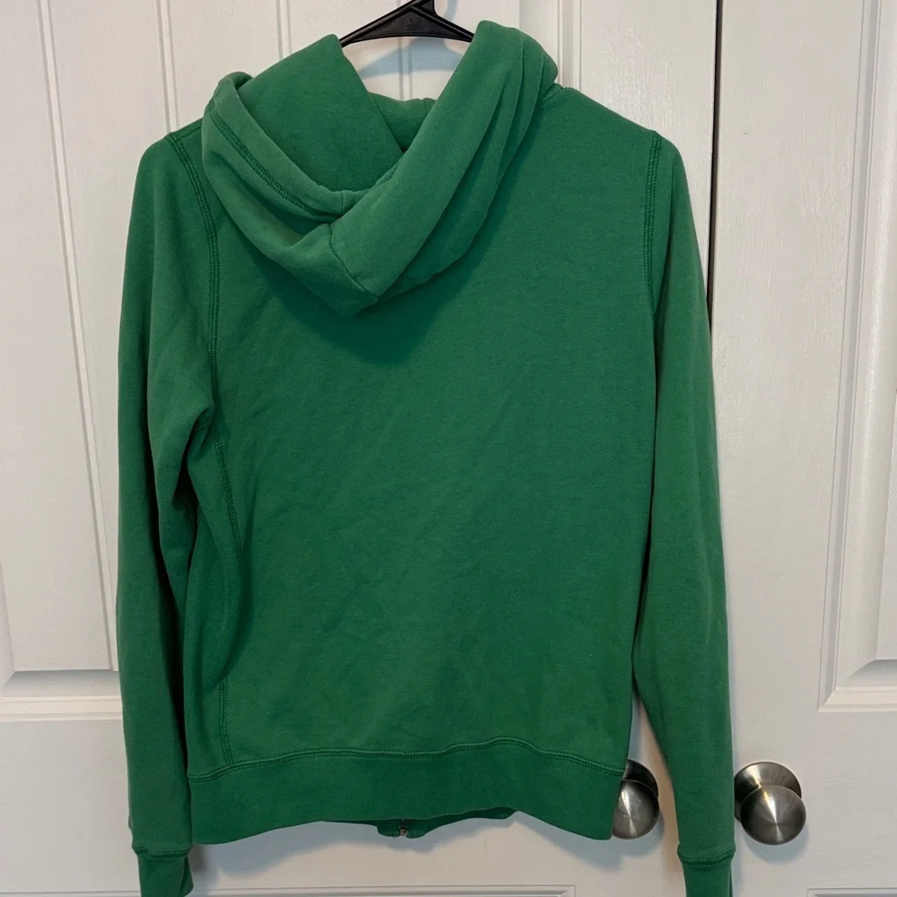Abercrombie & Fitch Green Hoodie with White Accents - Picture 4 of 4